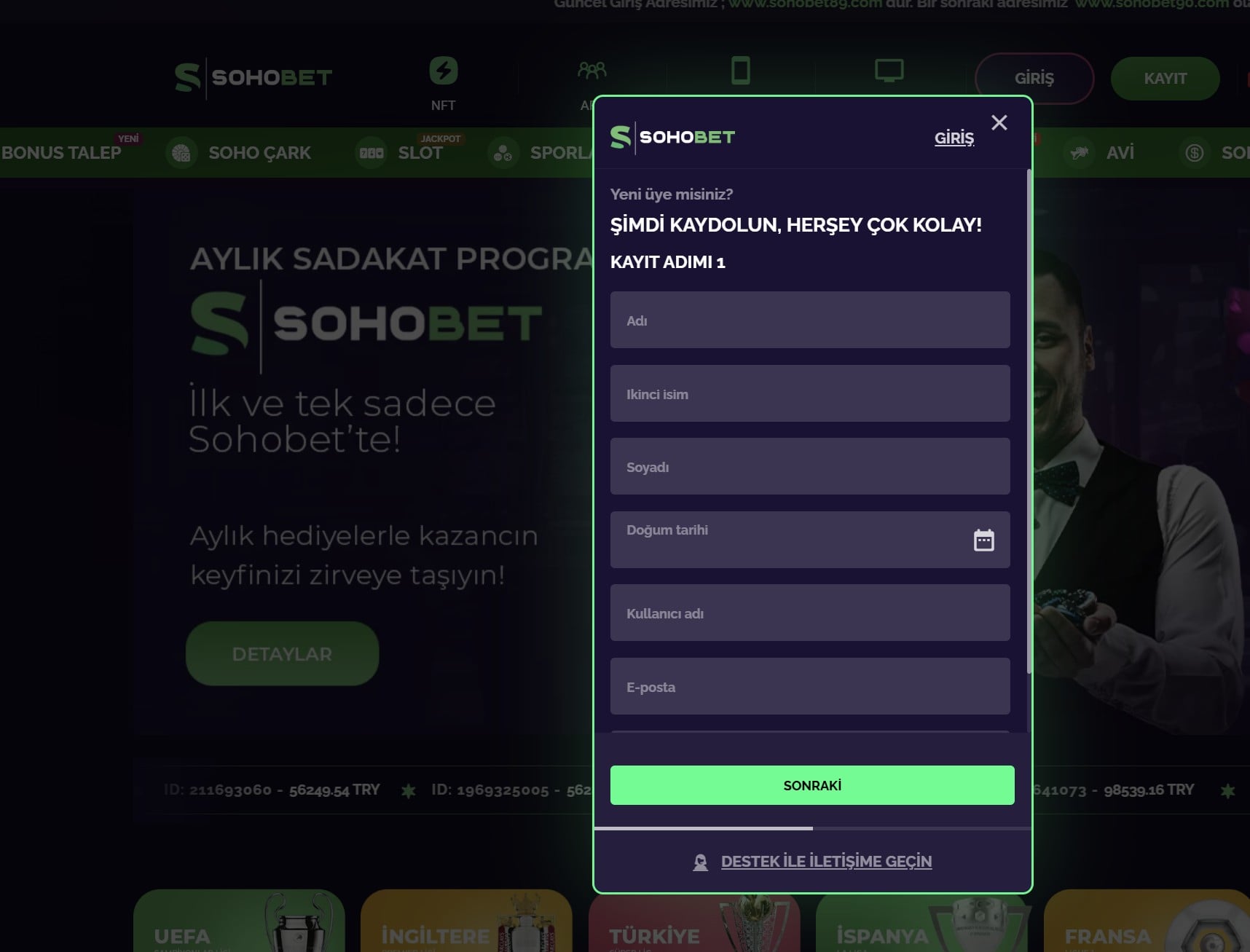 sohobet adres